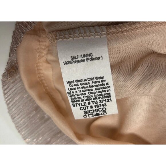Tua NWT Metallic Halter Top Blouse Blush Women’s Size Small Lined - Picture 8 of 11